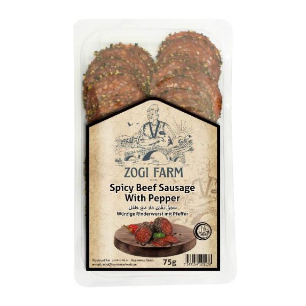 Zogi Farm Beef Sausage With Pepper Slice 75g