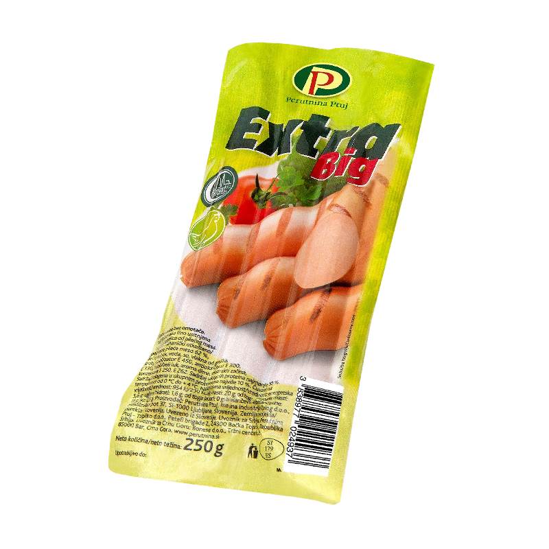 Perutnina Extra Big Chicken Frankfurter 250g