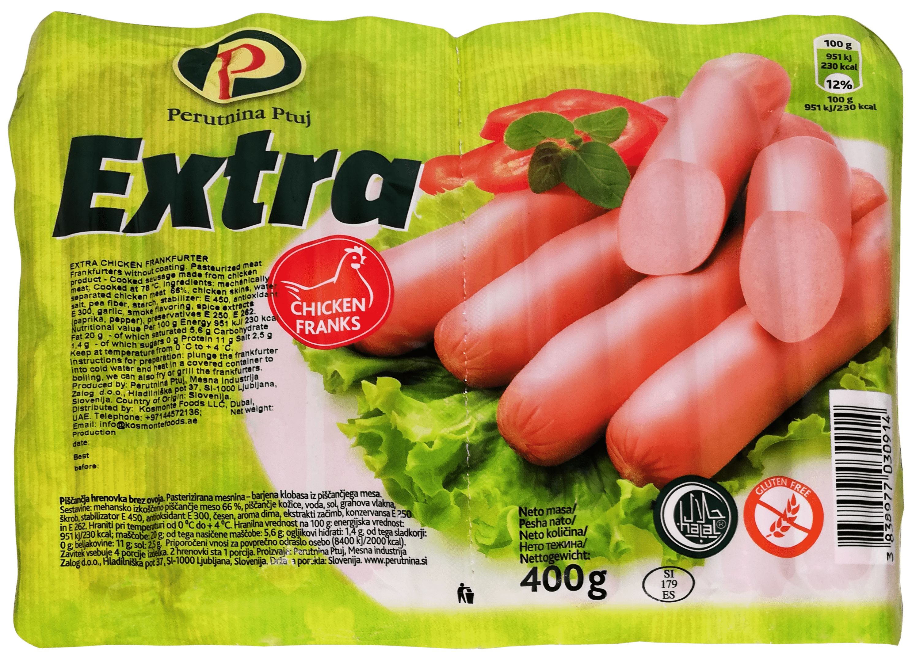 Perutnina Extra Chicken Frankfurter 400