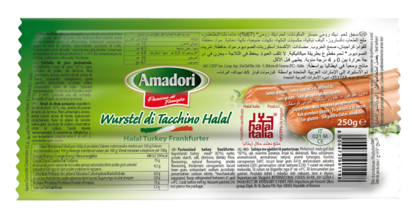 Amadori Turkey Frankfurter Sausage 1kg