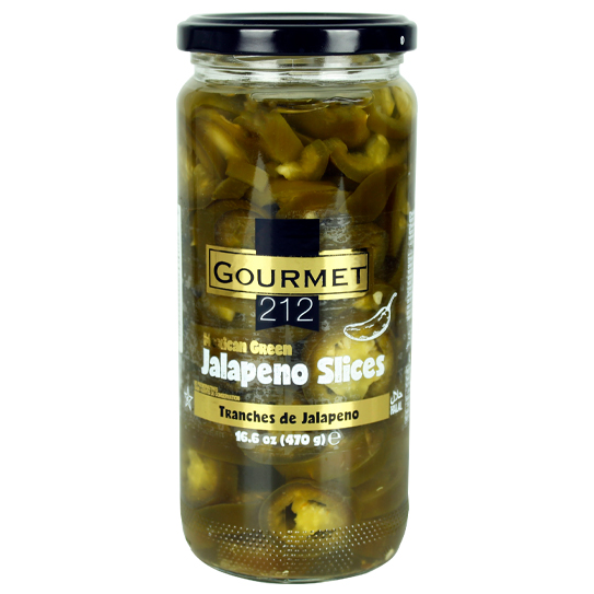 Gourmet212 Green Jalapeno Slice 12x500cc Jar
