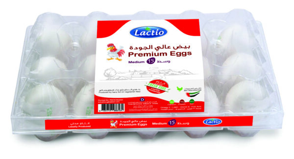 Lactio Premium Eggs Medium 15 Pcs