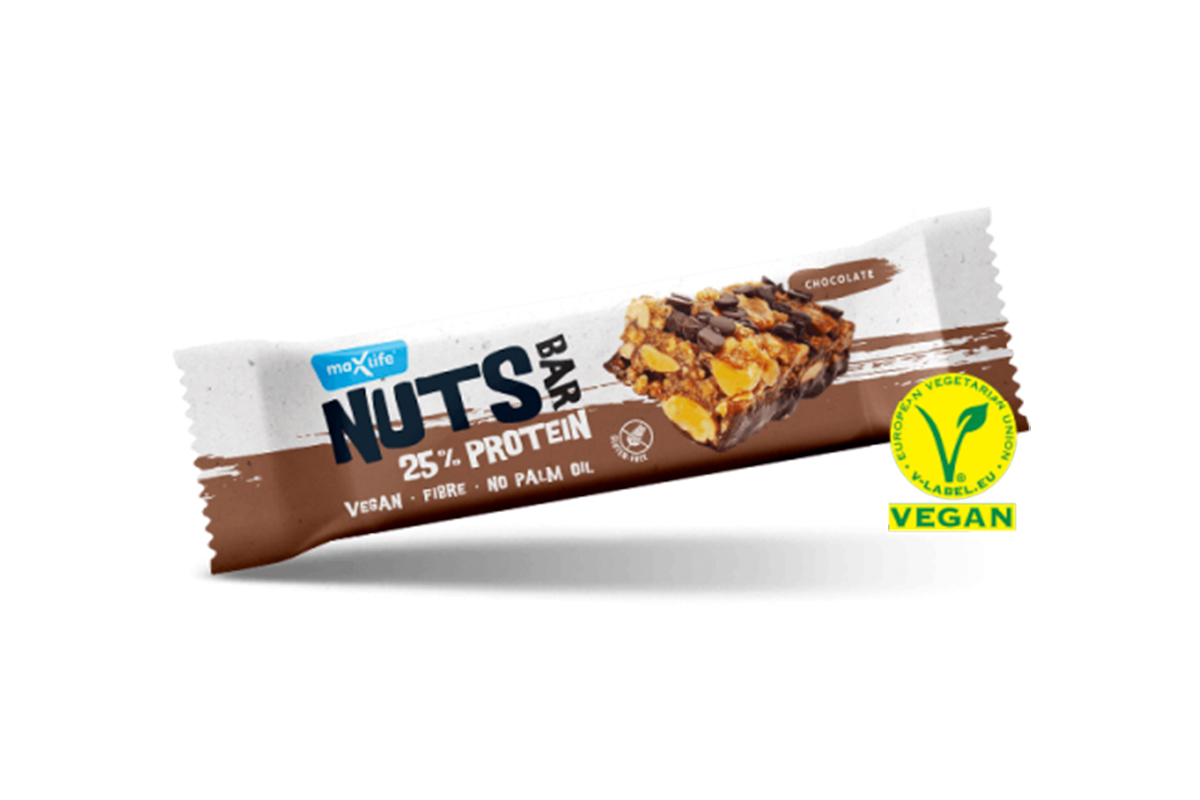 Maxsport Chocolate Nuts Bar G/F 40g
